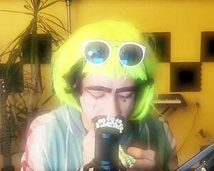Cartoon Girls in Crossdressing party with Masked male moaning