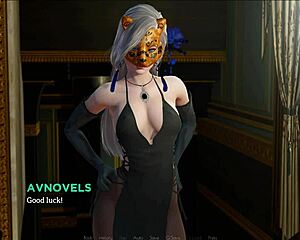 Beautiful woman with perfect body plays a porn game